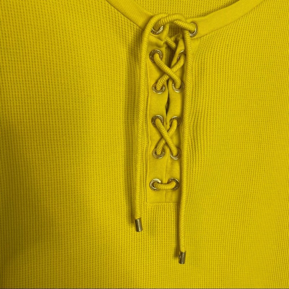 Lauren Ralph Lauren Waffle Knit Puff Sleeve Top - Picture 7 of 9